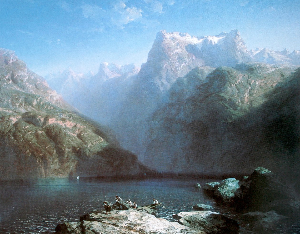 Német: Der Vierwaldstättersee (Symphonie en bleu) alkotó: Alexandre Calame