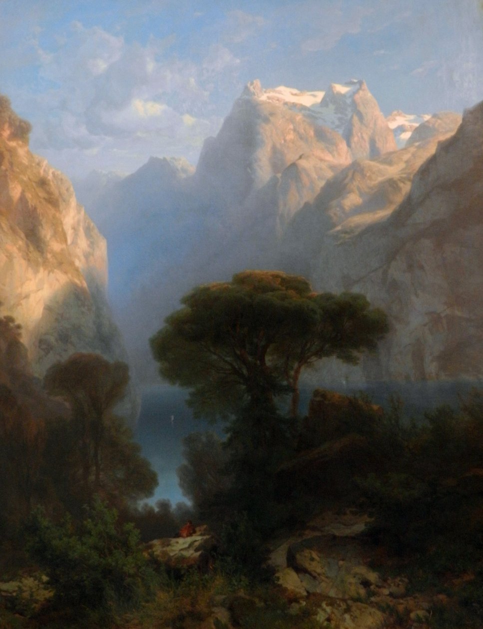 Német: Vierwaldstätter See Luzerni-tó (1853) alkotó: Alexandre Calame