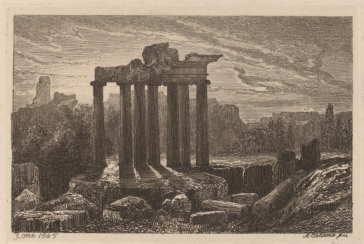 Római romok alkotó: Alexandre Calame