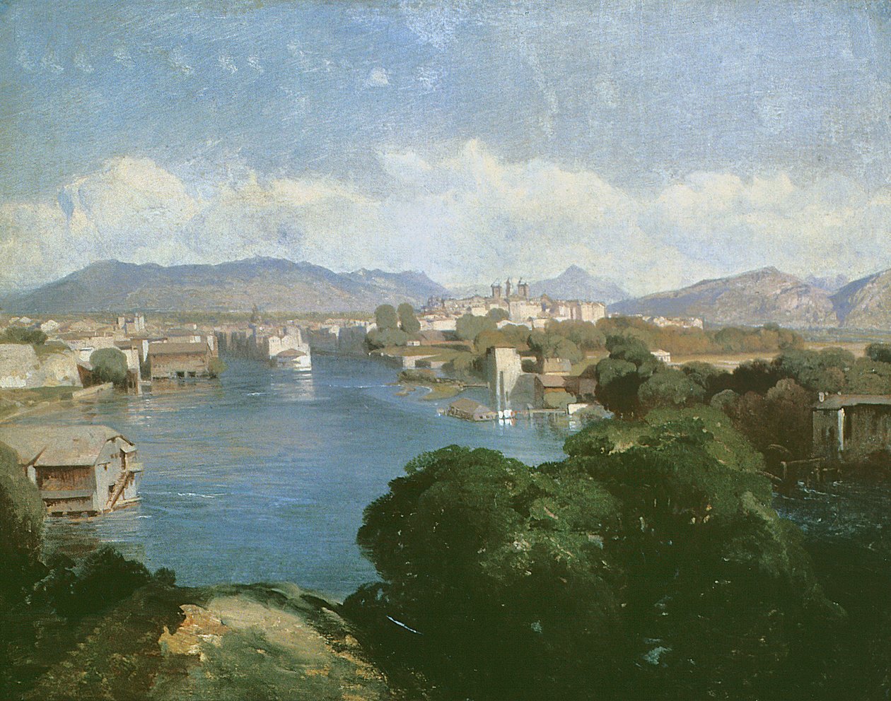 Saint-Jean-Sur, Genf (olaj, vászon) alkotó: Alexandre Calame