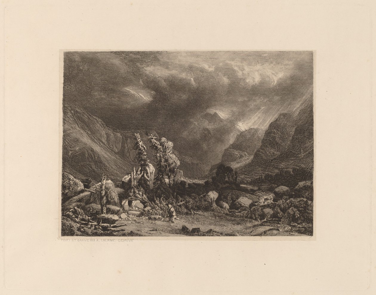 Vihar a hegyekben alkotó: Alexandre Calame