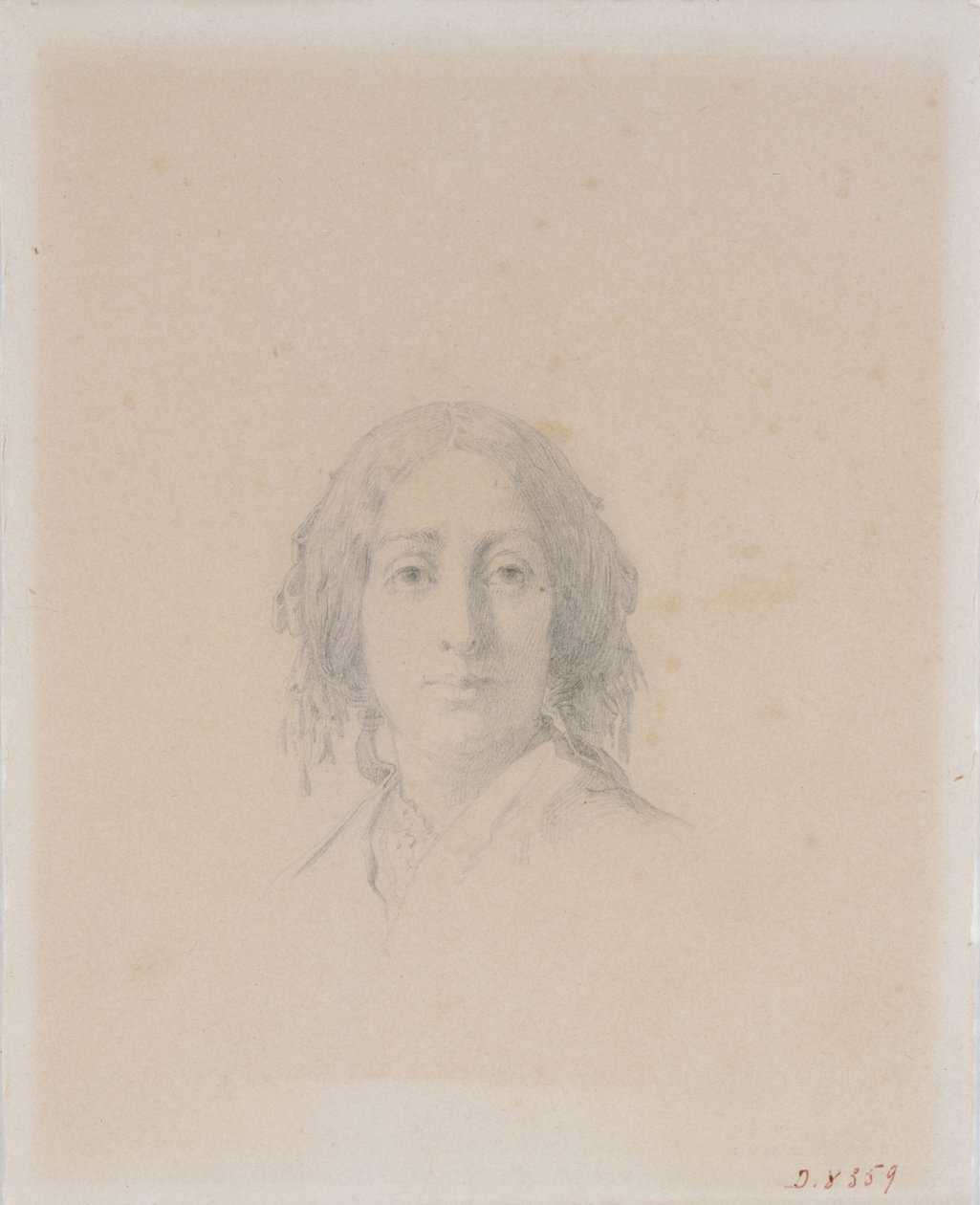 George Sand portréja. alkotó: Alexandre Damien Manceau