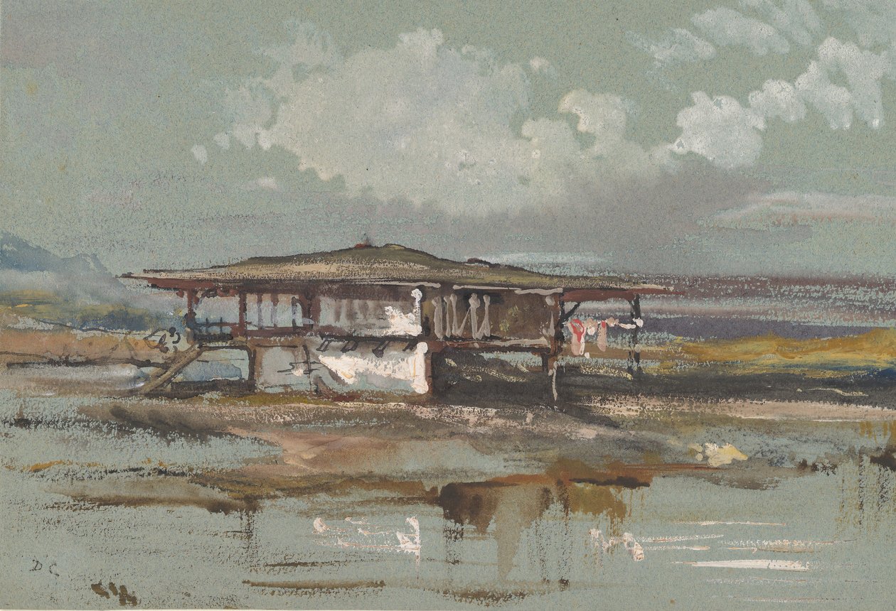Egy ház Törökországban, 1820-60. alkotó: Alexandre Gabriel Decamps