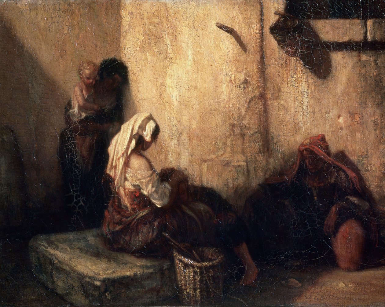 Olasz utcai jelenet, 1849. alkotó: Alexandre Gabriel Decamps