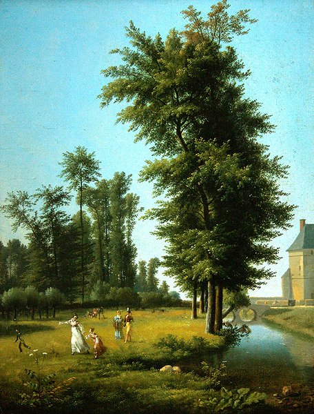 Kilátás egy rétre alkotó: Alexandre Hyacinthe Dunouy