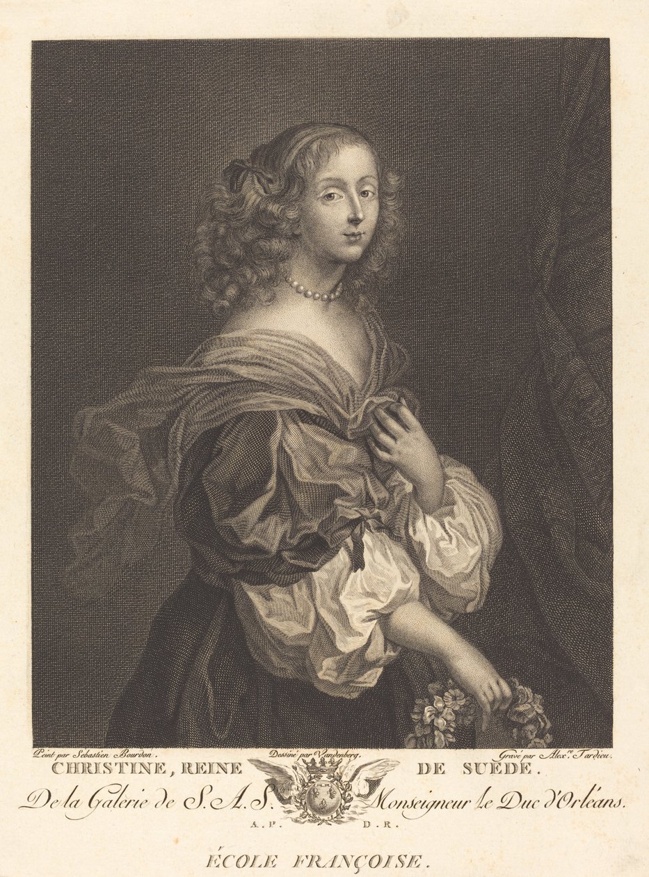 Krisztina svéd királynő alkotó: Alexandre Tardieu after Sébastien Bourdon after Charles Auguste van den Berghe