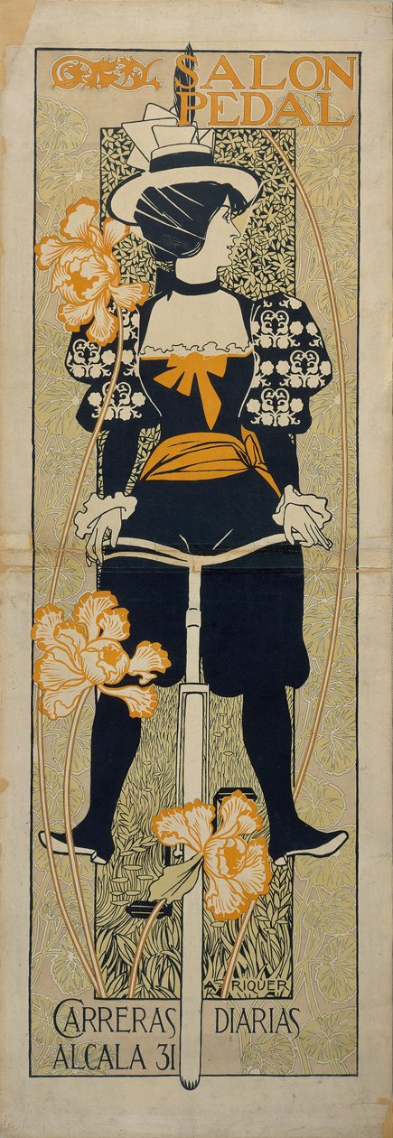 Szalonpedál reklámplakát, 1897 alkotó: Alexandre de Riquer