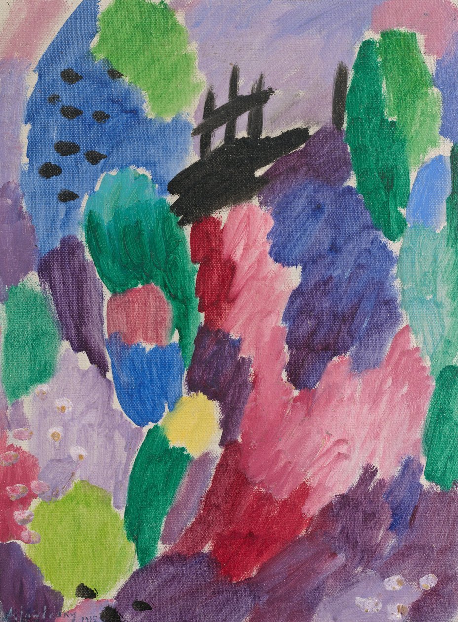 Vörös ösvény, St. Prex, 1915. alkotó: Alexej von Jawlensky