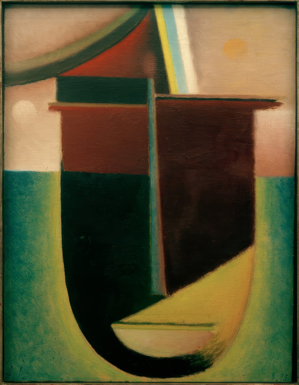 Absztrakt fej: fény és sötétség alkotó: Alexej von Jawlensky