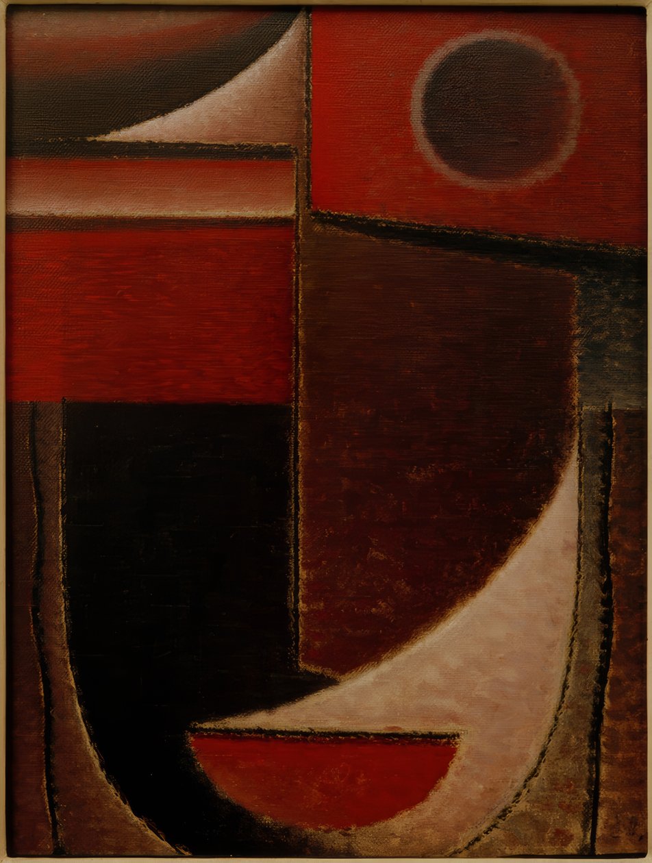 Absztrakt fej: Vörös lámpa, 1930 alkotó: Alexej von Jawlensky