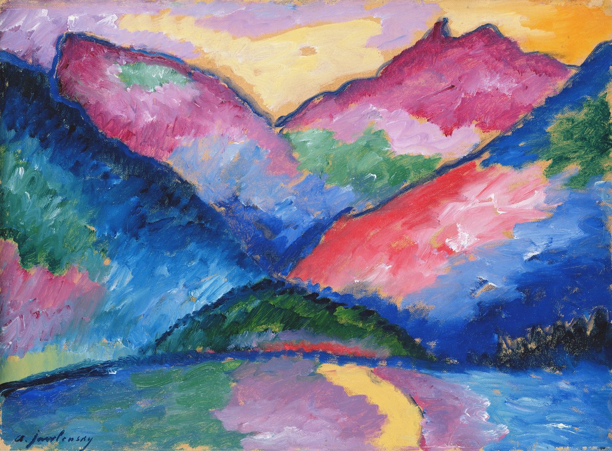 The Oy Valley, 1910 (olaj, karton) alkotó: Alexej von Jawlensky