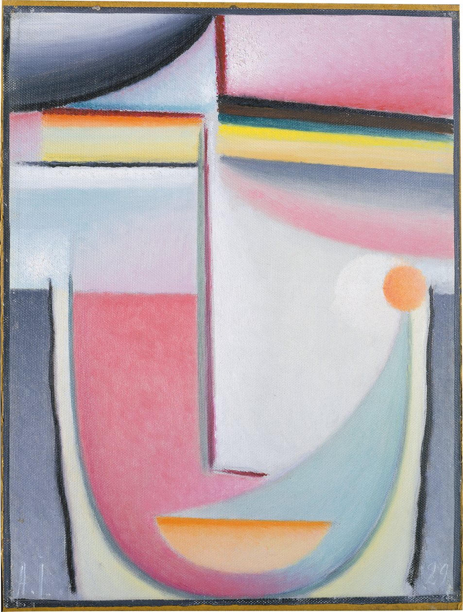 Absztrakt fej: Rózsaszín szimfónia alkotó: Alexej von Jawlensky