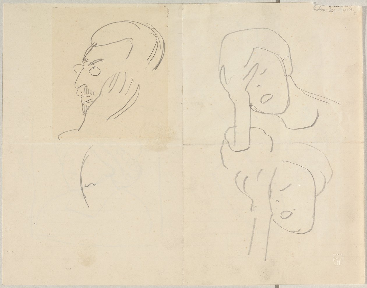 Bildnisskizze Kandinsky alkotó: Alexej von Jawlensky