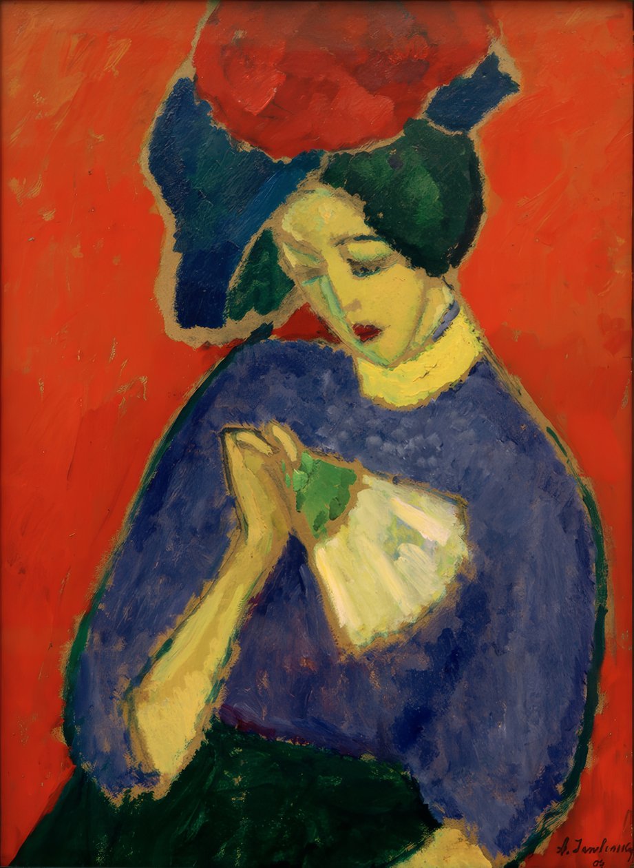 Hölgy legyezővel alkotó: Alexej von Jawlensky