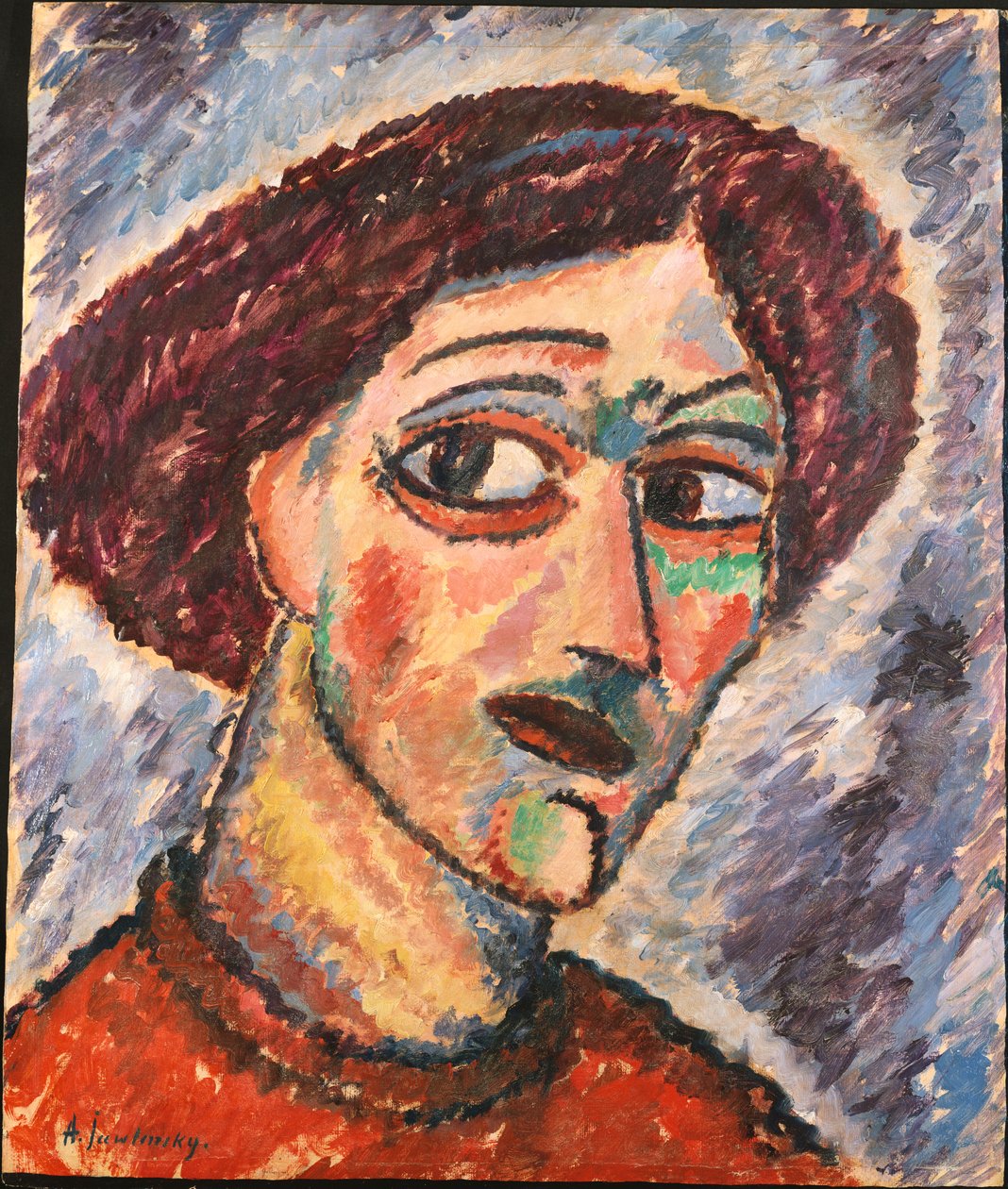Döntött fej, 1913 körül (olaj a fedélzeten) alkotó: Alexej von Jawlensky