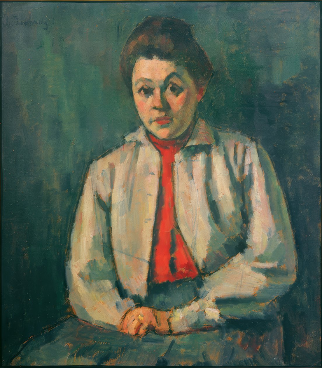 Helene piros mellényben alkotó: Alexej von Jawlensky