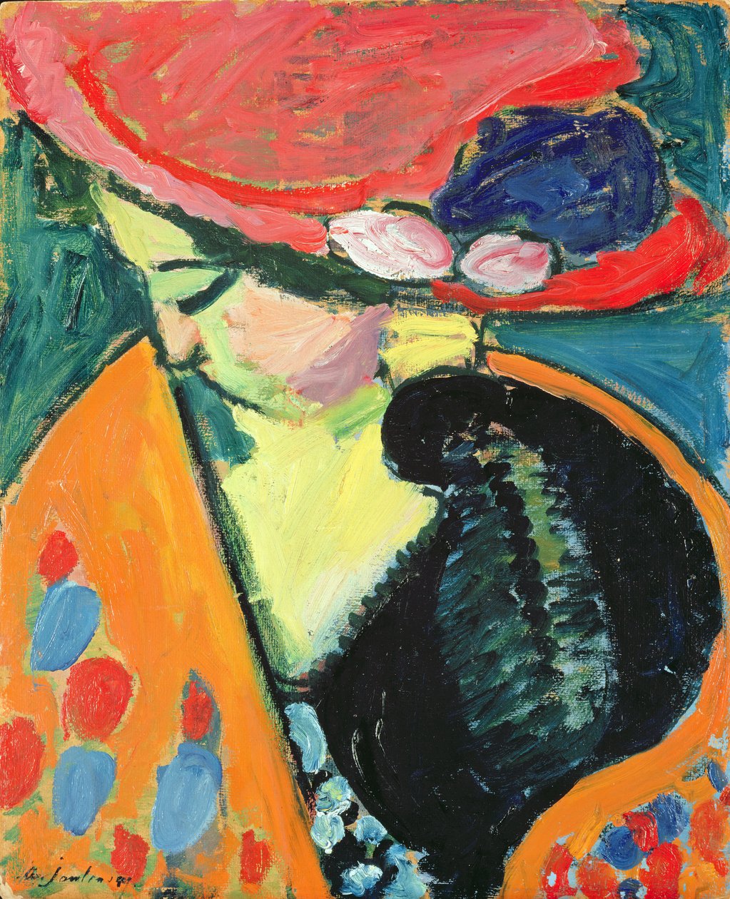 Lehajtott fej, 1909 alkotó: Alexej von Jawlensky