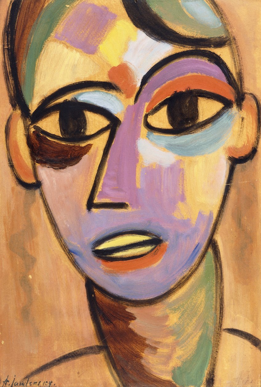 Misztikus fej: Jungling Ic.1917 alkotó: Alexej von Jawlensky