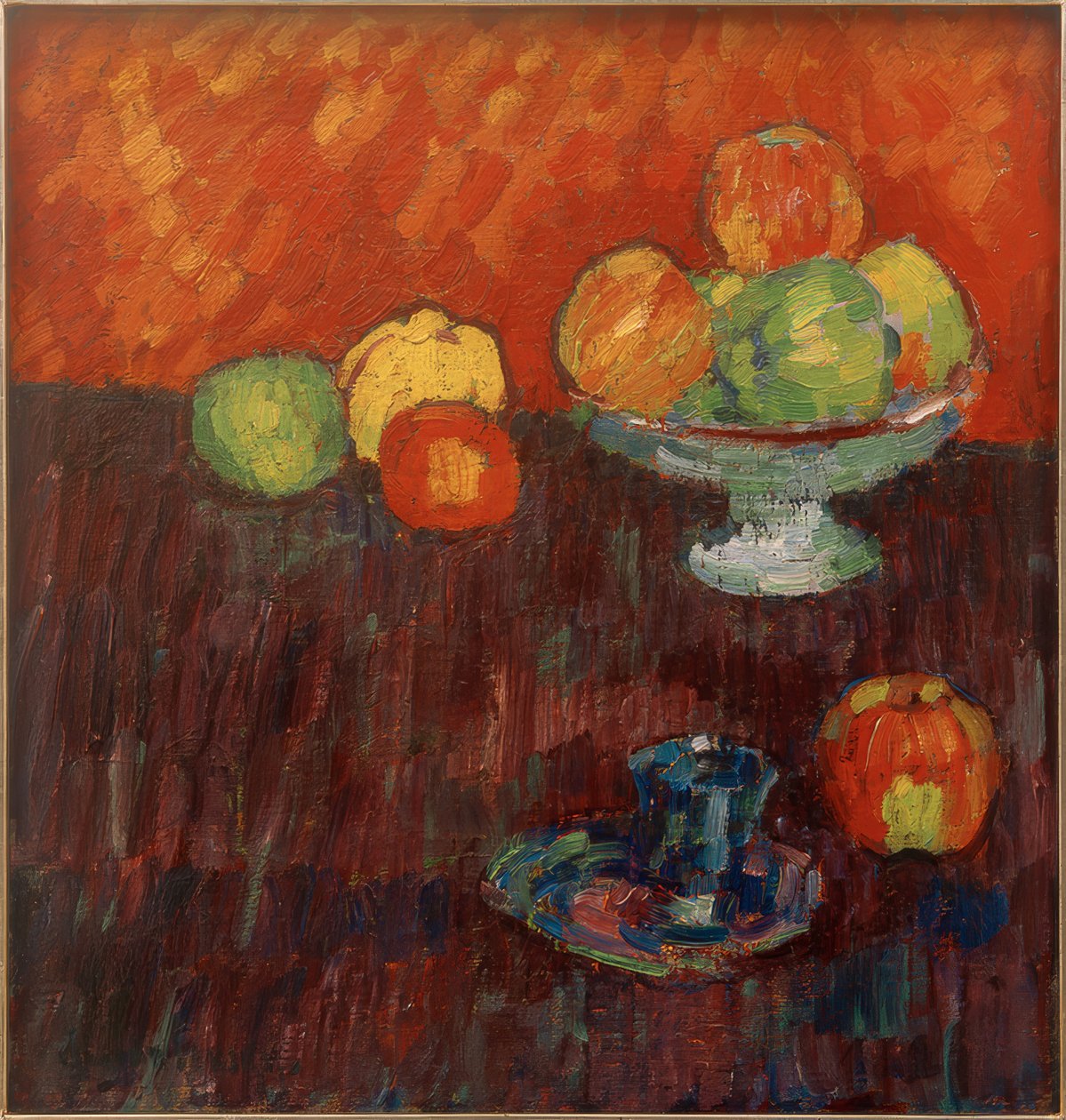 Csendélet almával és kék kupával alkotó: Alexej von Jawlensky