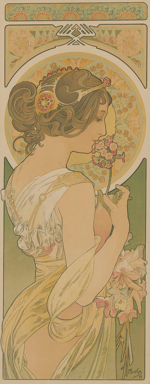 Primrose, 1899. alkotó: Alfons Marie Mucha