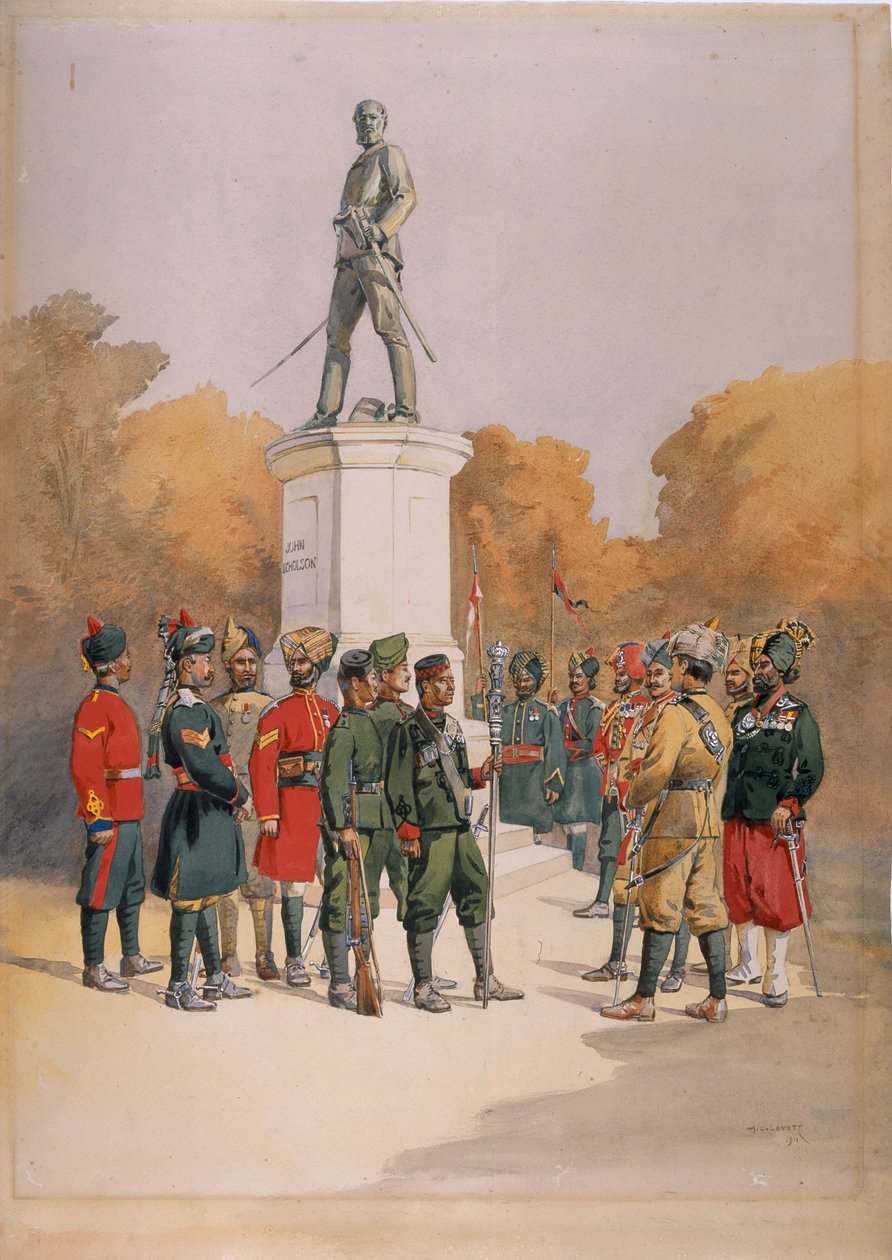 A hadtest jelen volt Delhi ostrománál és támadásánál, 1857, 1911 alkotó: Alfred Crowdy Lovett