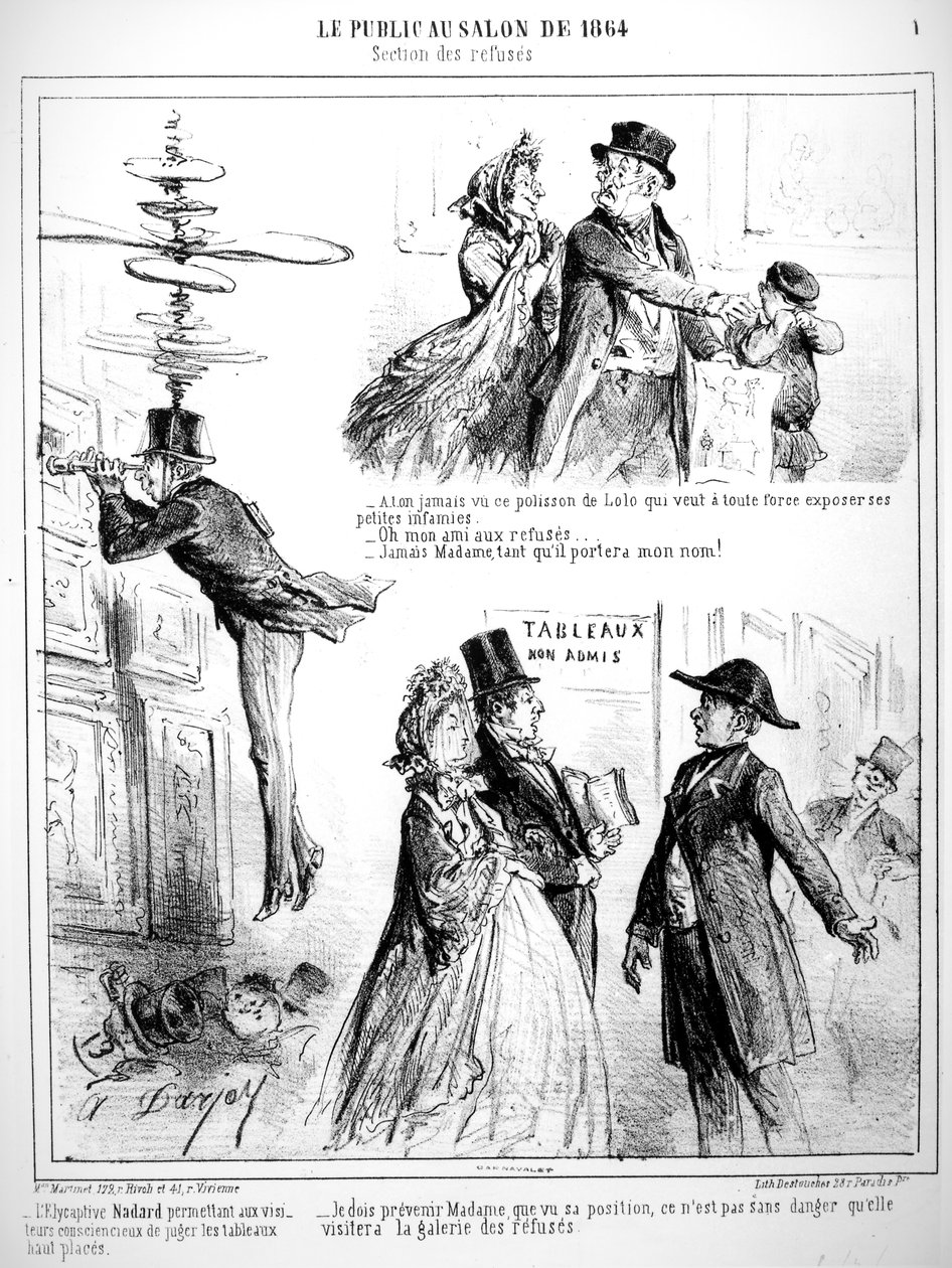 Karikatúrák a Salon des Refuses 1864-ből alkotó: Alfred Darjoy