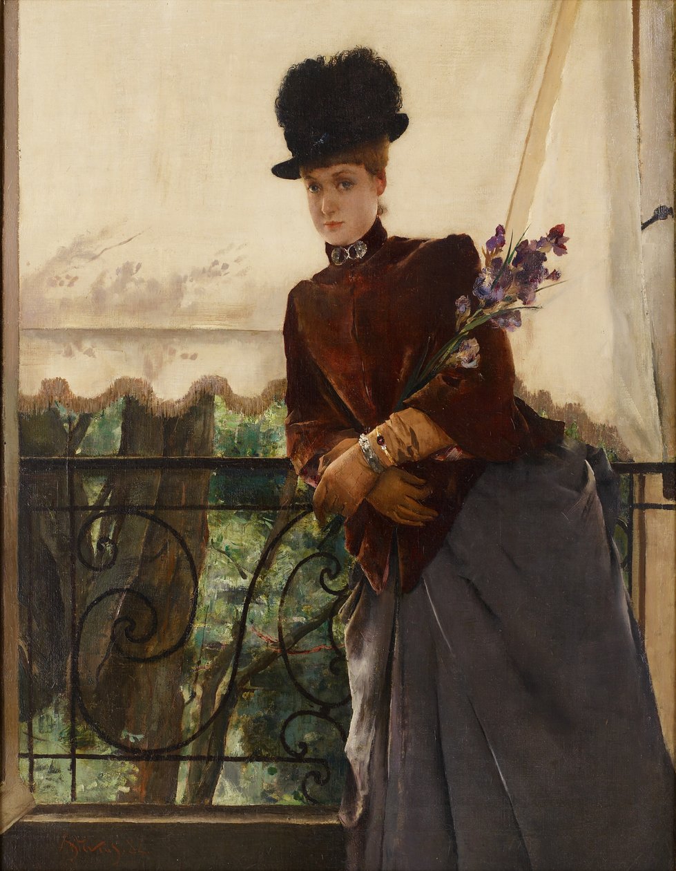 Mademoiselle Dubois portréja, 1884 alkotó: Alfred Emile Stevens