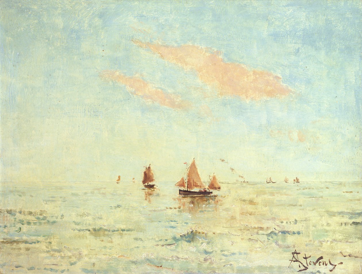 A tenger Treportnál, 1880 körül alkotó: Alfred Emile Stevens