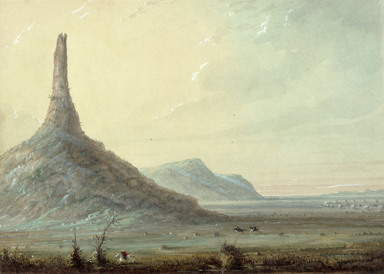 Kéményszikla, 1837 alkotó: Alfred Jacob Miller