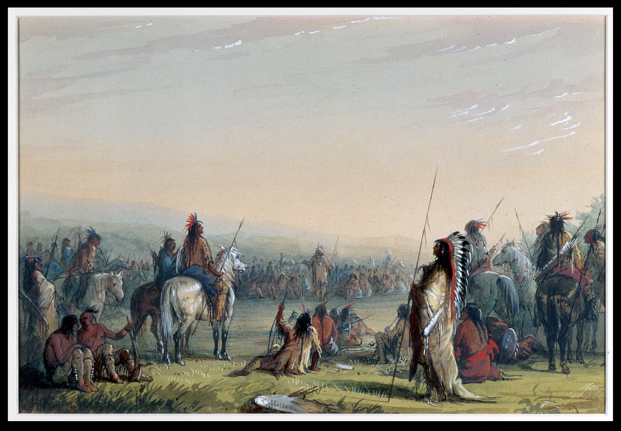 Indiai Tanács, 1837 alkotó: Alfred Jacob Miller