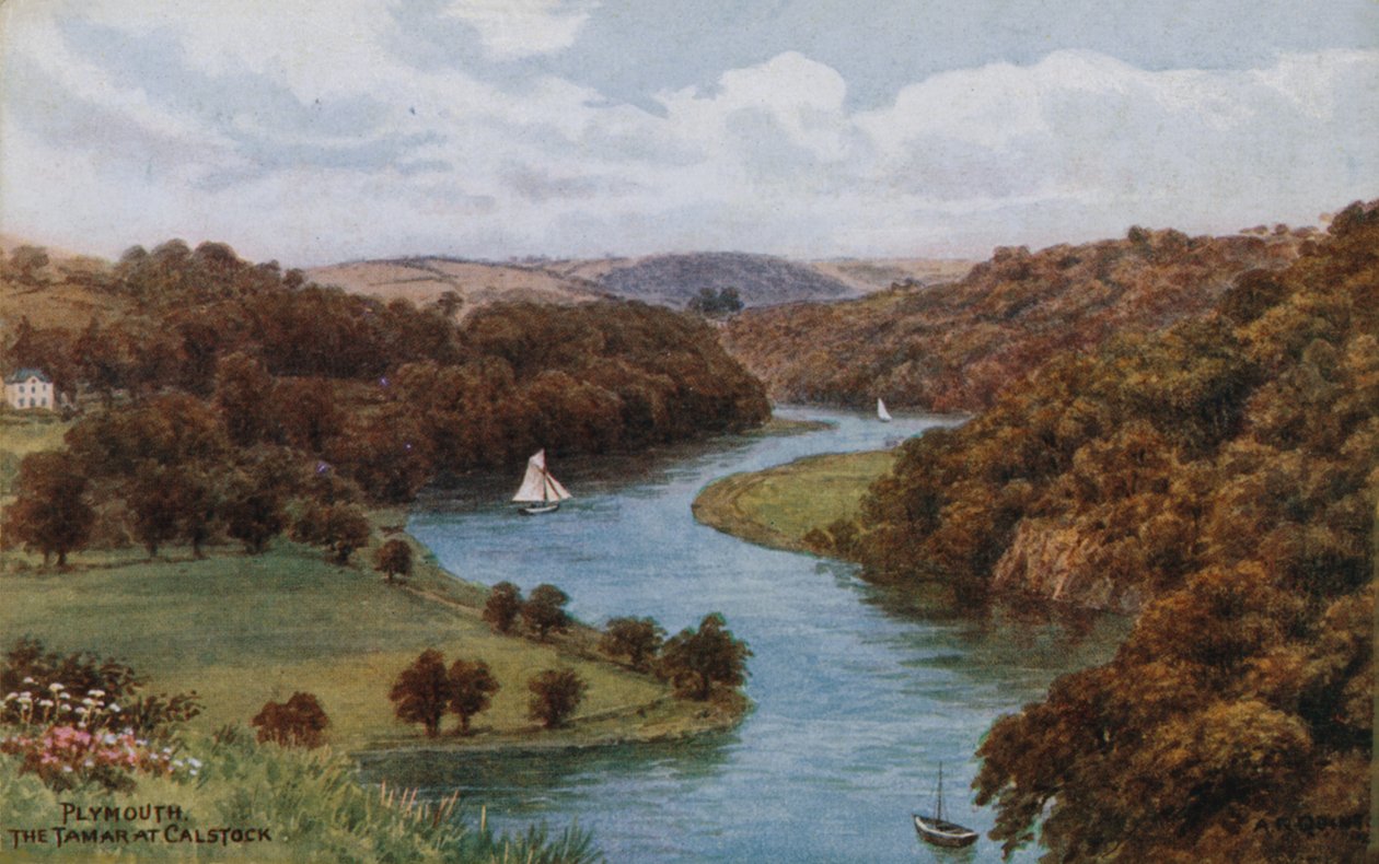 Plymouth, The Tamar at Calstock alkotó: Alfred Robert Quinton