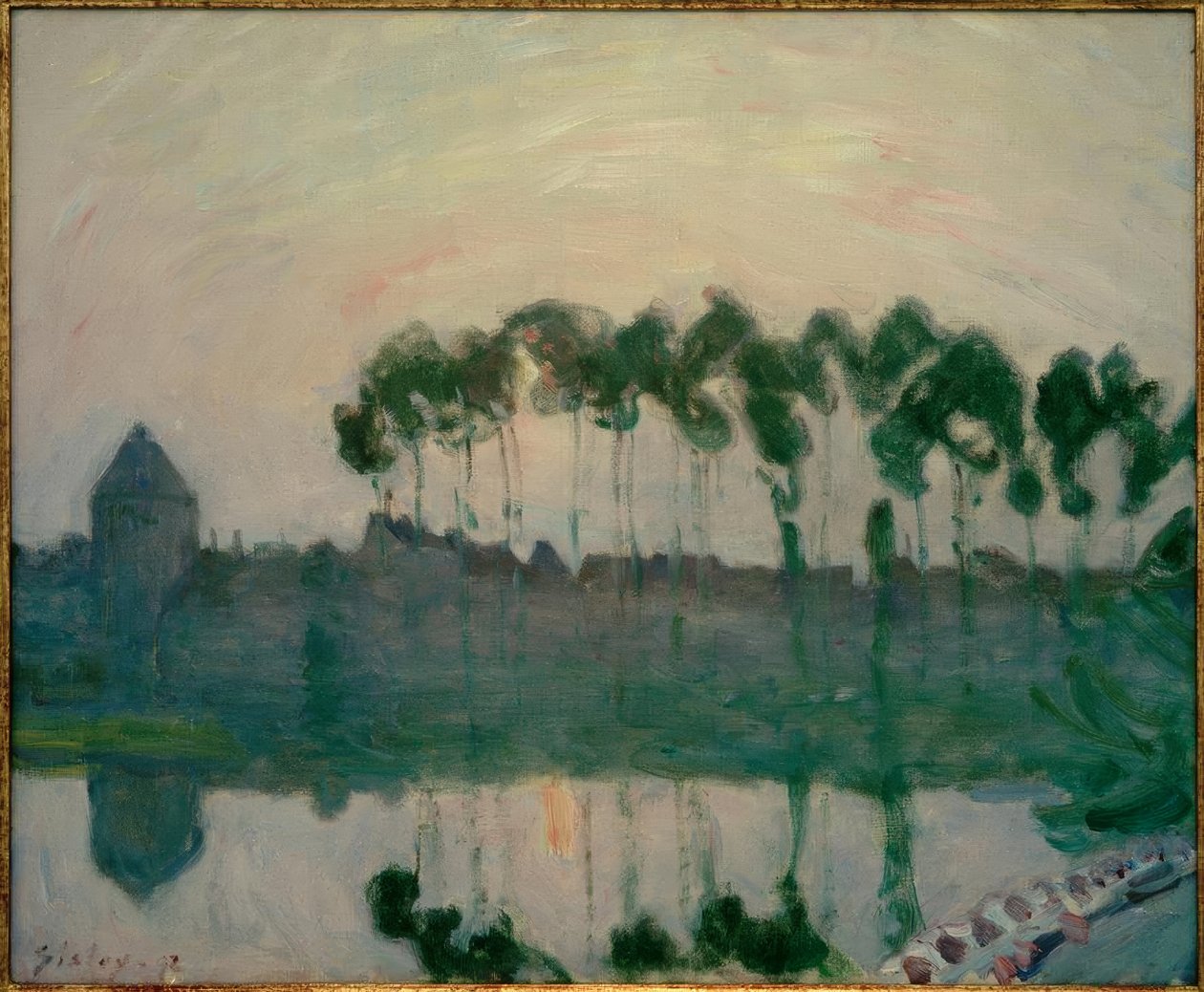 Naplemente Moret közelében alkotó: Alfred Sisley