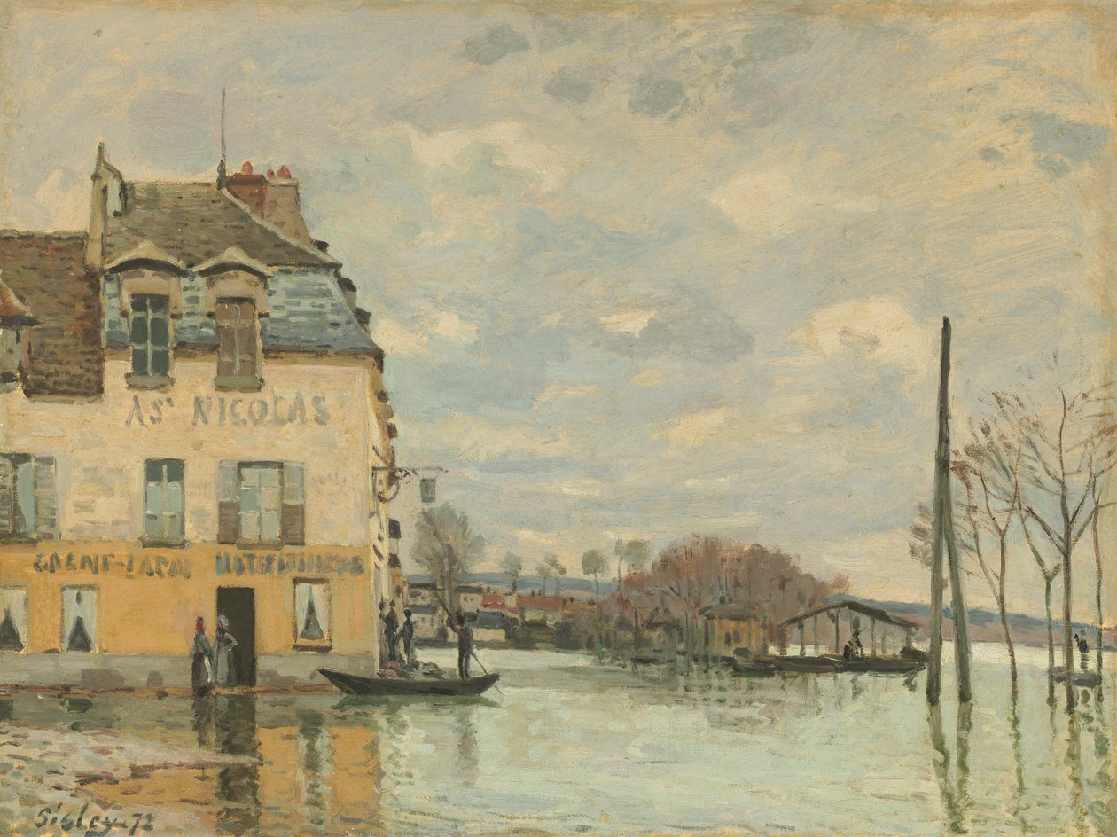 Árvíz Port-Marlyban, 1872 alkotó: Alfred Sisley