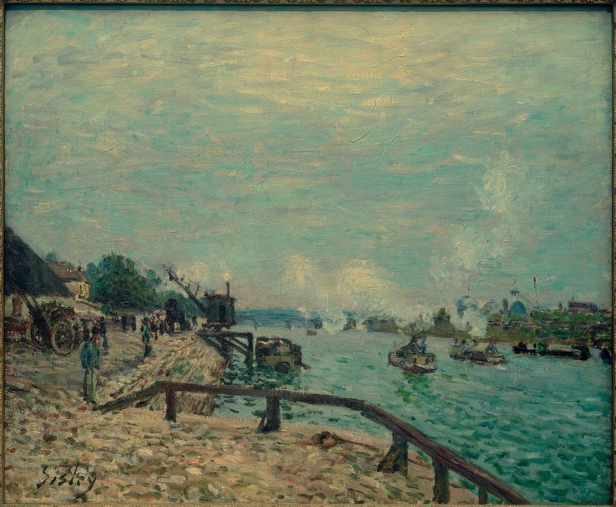 A Szajna Grenelle-nél alkotó: Alfred Sisley