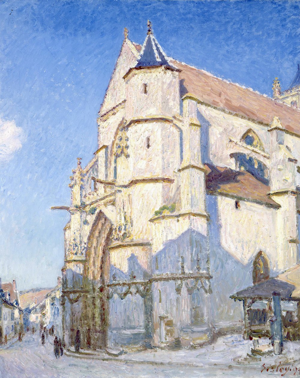 Léglise Moretben alkotó: Alfred Sisley