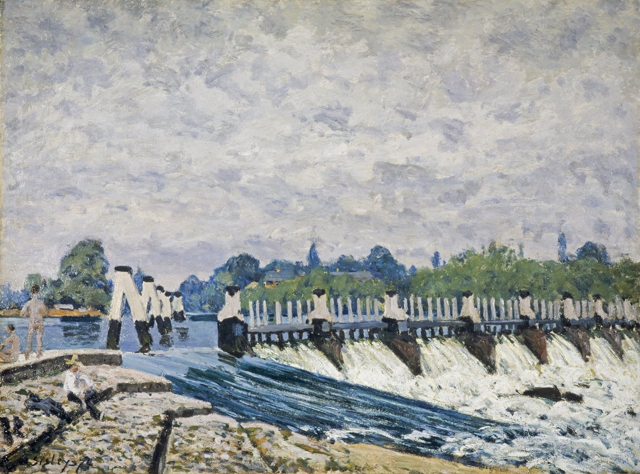 Molesey Weir, Hampton Court alkotó: Alfred Sisley