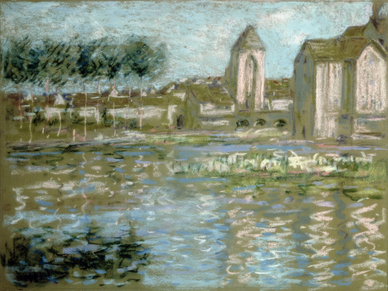 Moret-sur-Loing, 1890 körül (pasztell) alkotó: Alfred Sisley