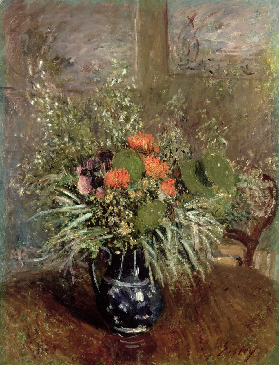 Vadvirágok csendélete alkotó: Alfred Sisley