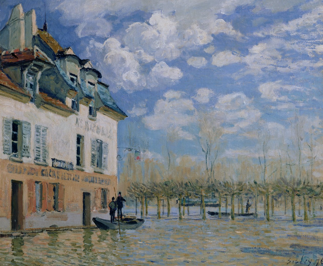 The Boat in the Flood, Port-Marly, 1876 alkotó: Alfred Sisley