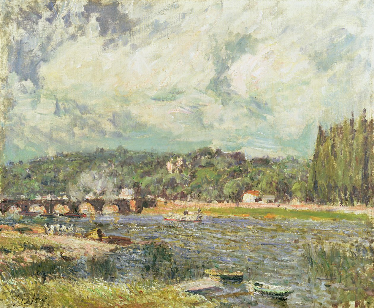 A Sevresi híd, 1877 körül alkotó: Alfred Sisley