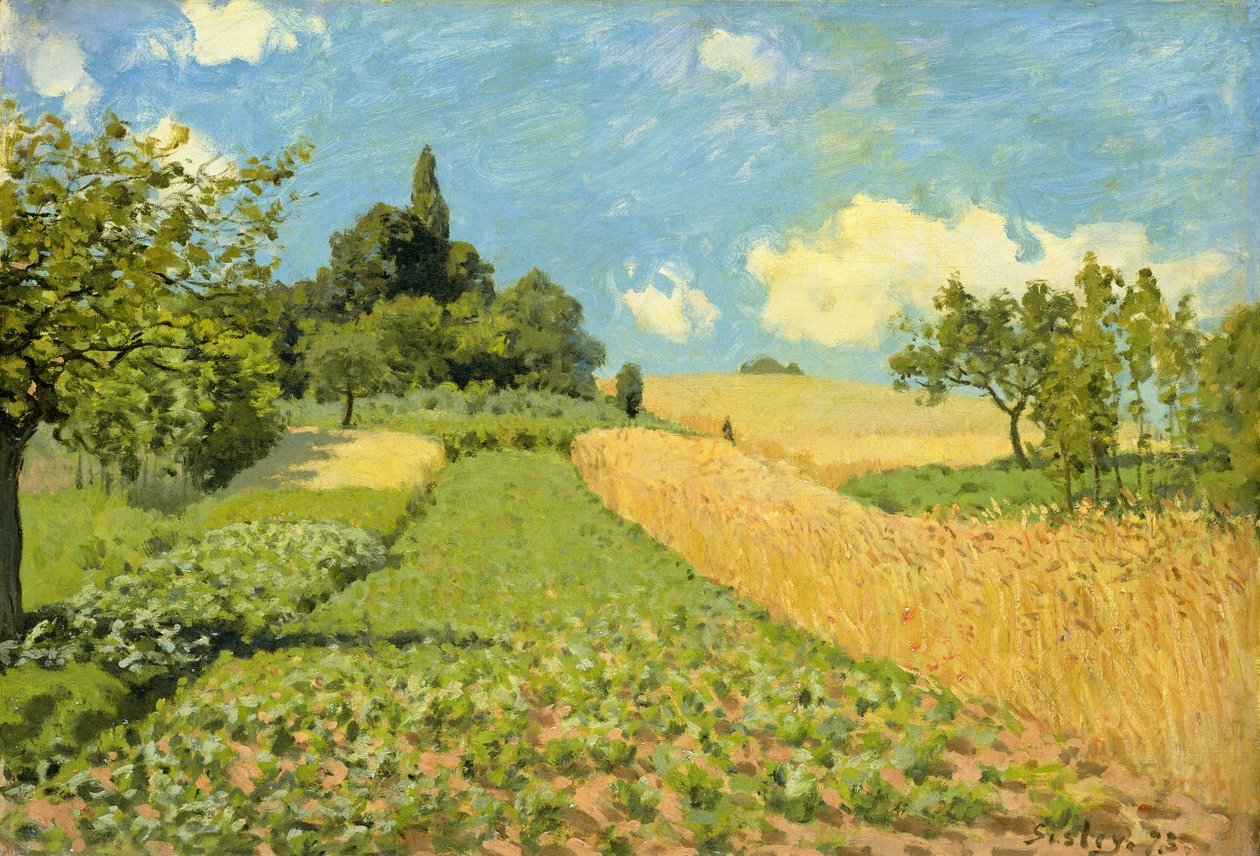 A kukoricamező (Argenteuil közelében) alkotó: Alfred Sisley