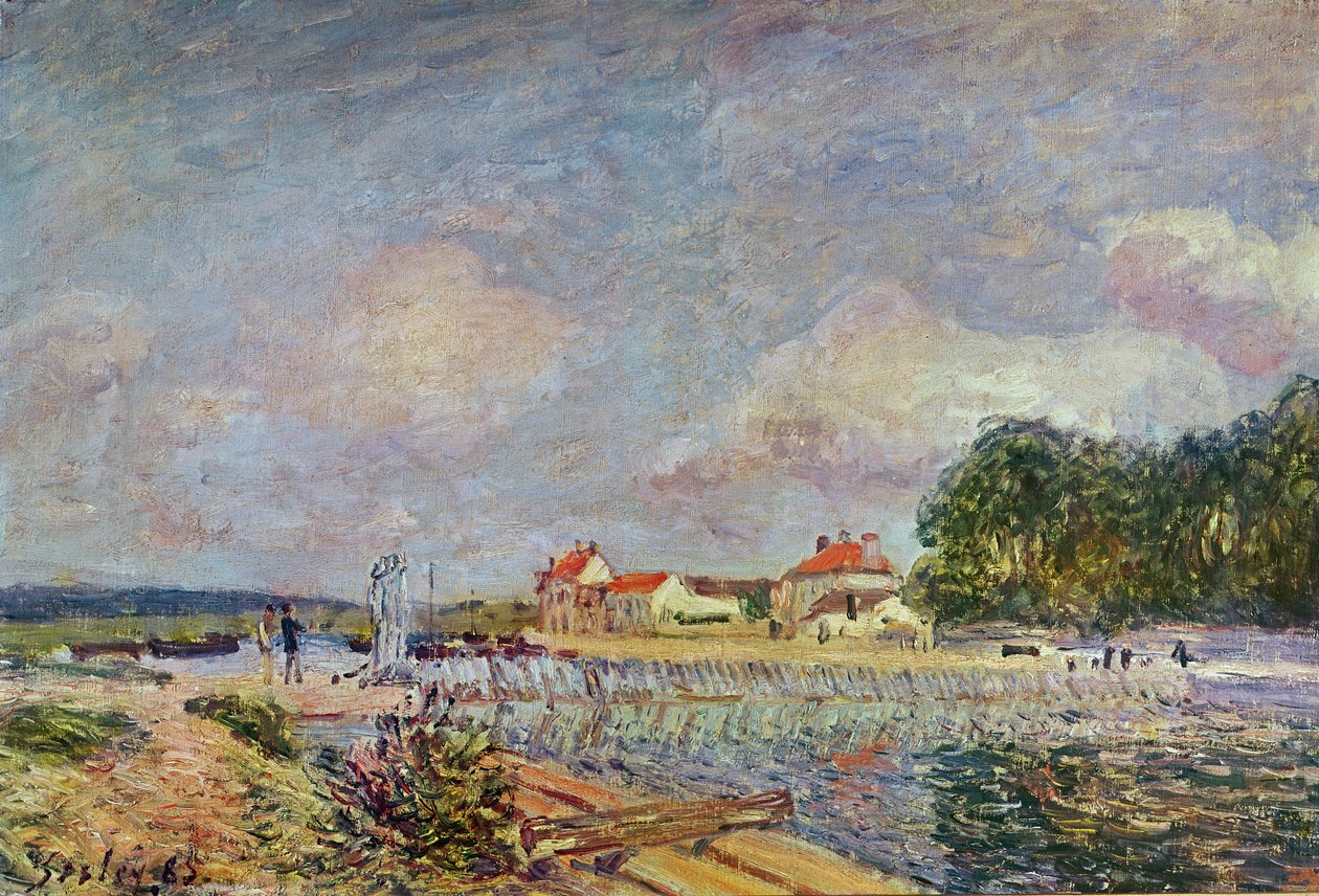 A gát, 1885 alkotó: Alfred Sisley