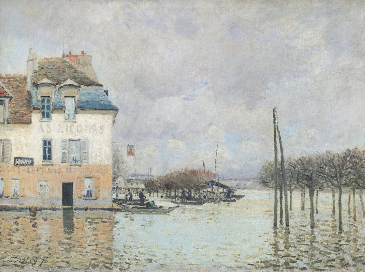 Az árvíz Port-Marlyban, 1876 alkotó: Alfred Sisley