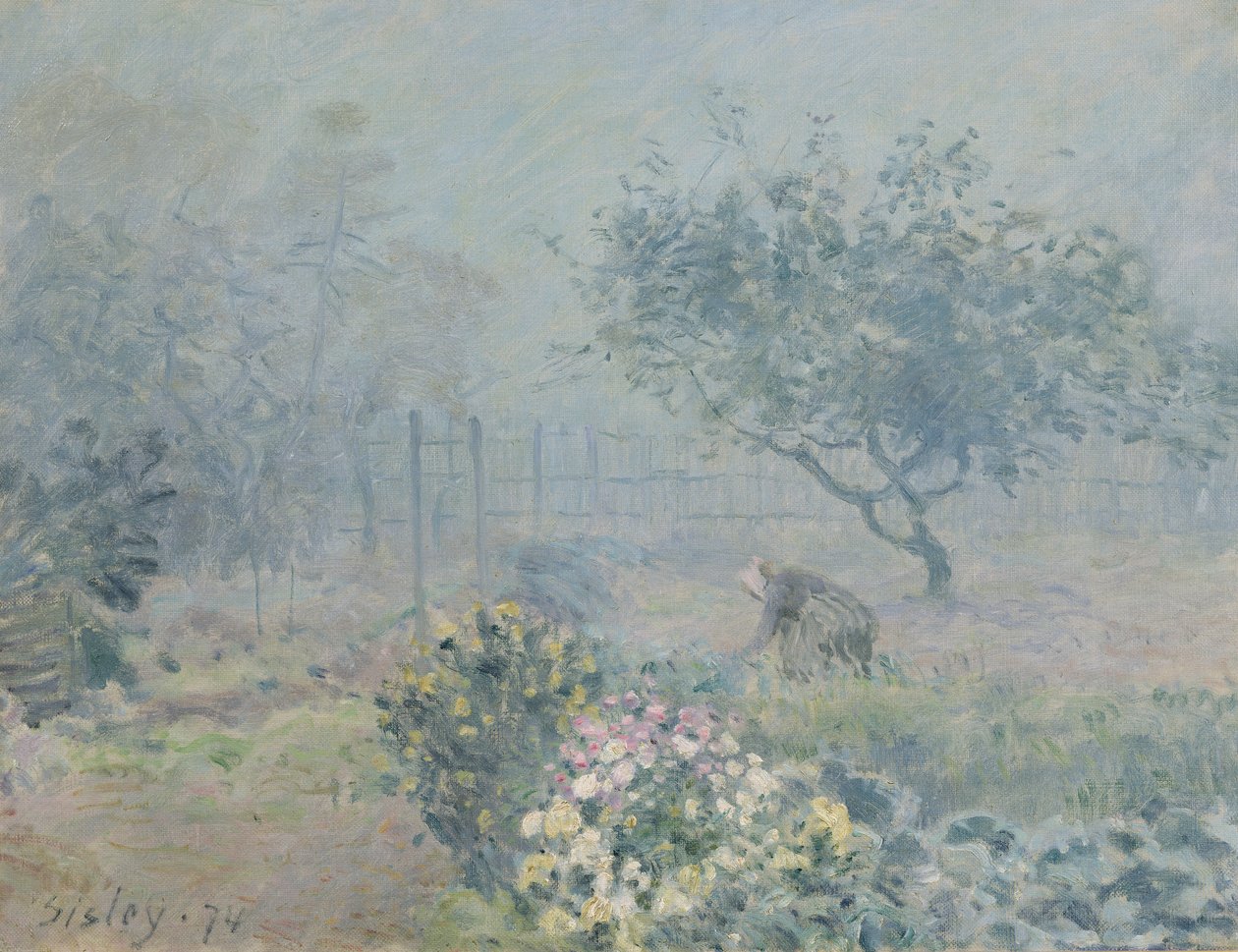 A köd, Voisins, 1874 alkotó: Alfred Sisley