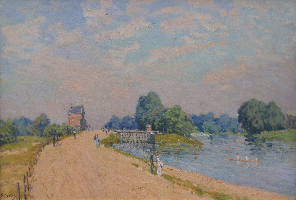 Az út Hampton Courtba alkotó: Alfred Sisley