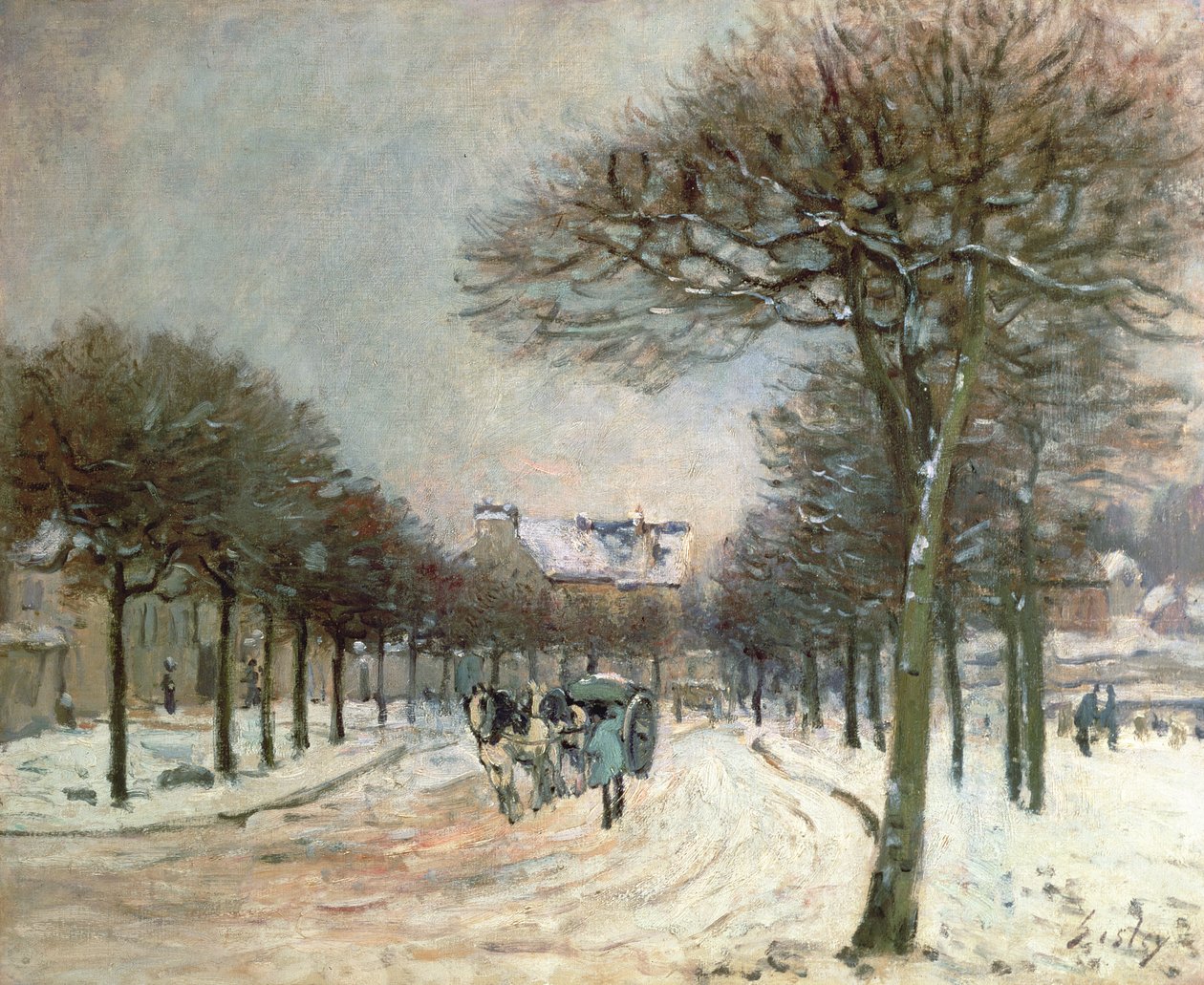 A Saint-Germainbe vezető út Marlyban, 1874-5 alkotó: Alfred Sisley