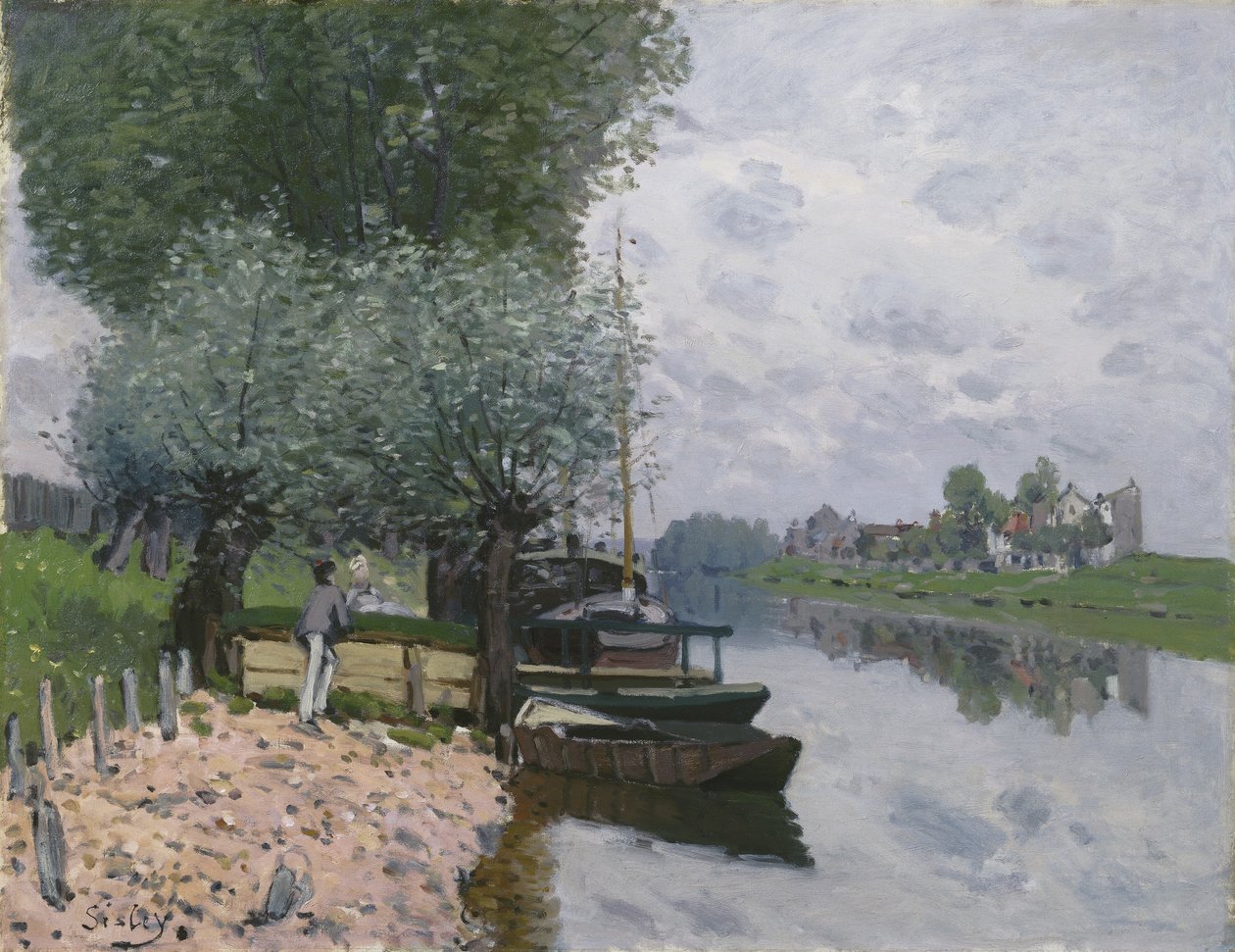 A Szajna Bougivalnál, 1872 alkotó: Alfred Sisley