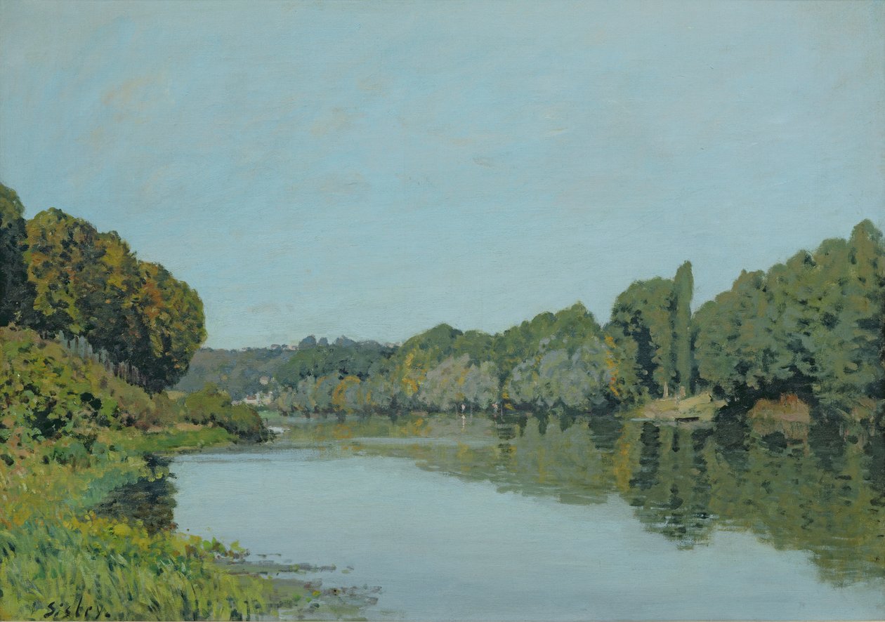 A Szajna Bougivalban, 1873 alkotó: Alfred Sisley