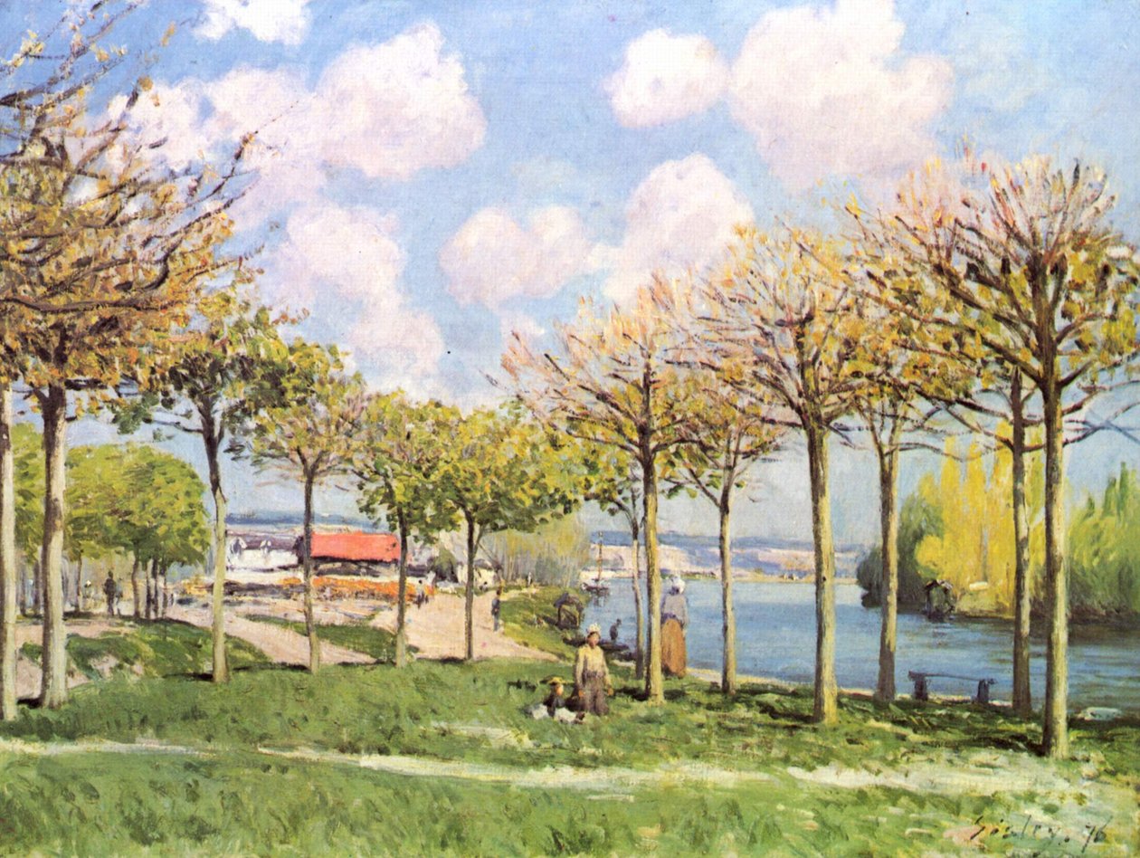 A Szajna Bougivalban alkotó: Alfred Sisley