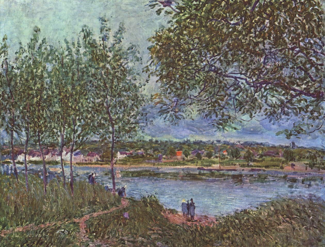 A régi komp útja alkotó: Alfred Sisley